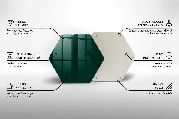 Kuchynská doska veľká zo skla Zelená farba