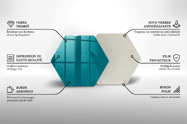 Kuchynská doska veľká zo skla tyrkysová