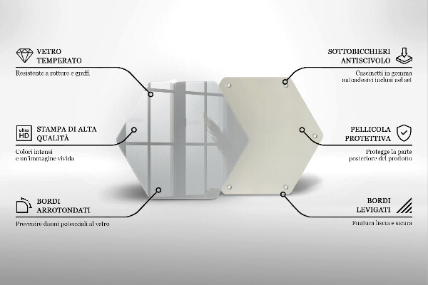 Kuchynská doska veľká zo skla Šedá farba