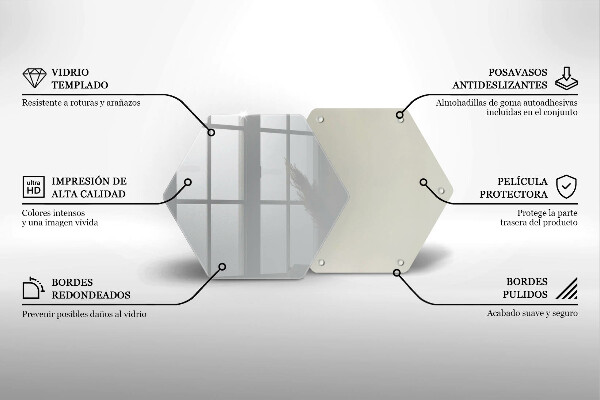 Kuchynská doska veľká zo skla Šedá farba