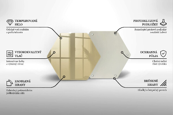 Kuchynská doska veľká zo skla Farba béžová