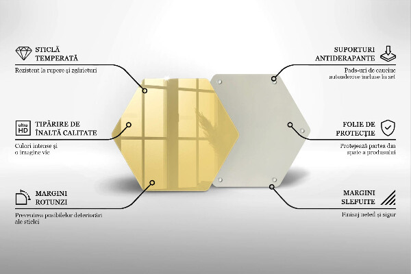 Kuchynská doska veľká zo skla žltá