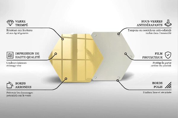 Kuchynská doska veľká zo skla žltá
