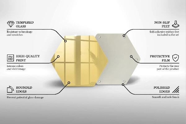 Kuchynská doska veľká zo skla žltá