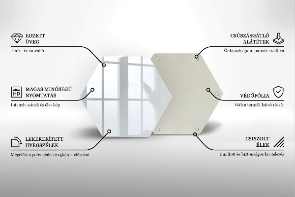 Kuchynská doska veľká zo skla biela farba