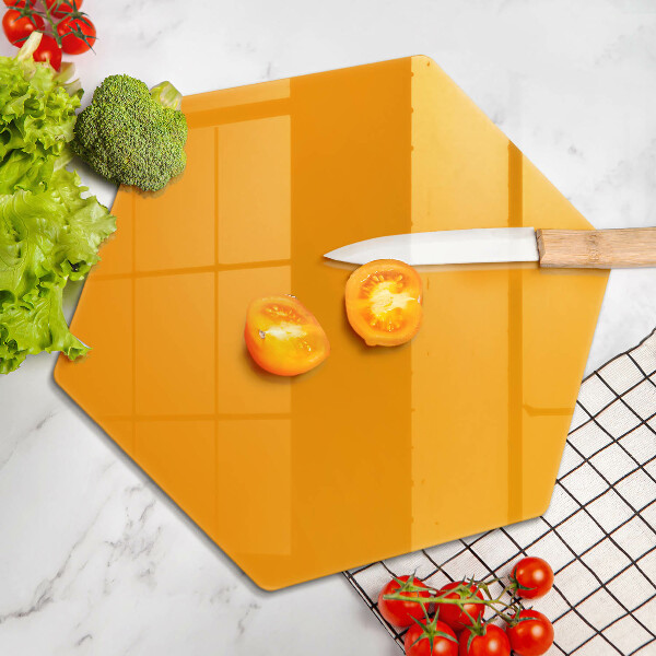 Kuchynská doska veľká zo skla Tmavo žltá farba