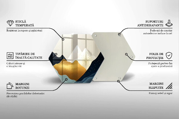 Kuchynská doska zo skla Abstraktné hory