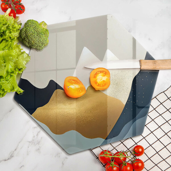 Kuchynská doska zo skla Abstraktné hory