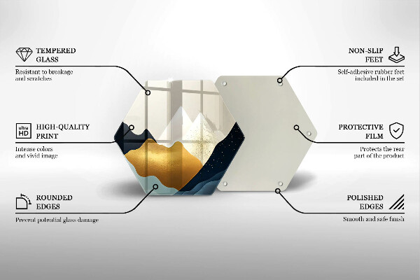 Kuchynská doska zo skla Abstraktné hory