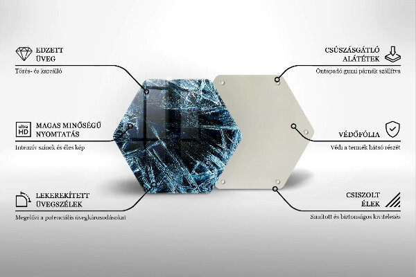Kuchynská doska zo skla Štruktúra ostrého ľadu