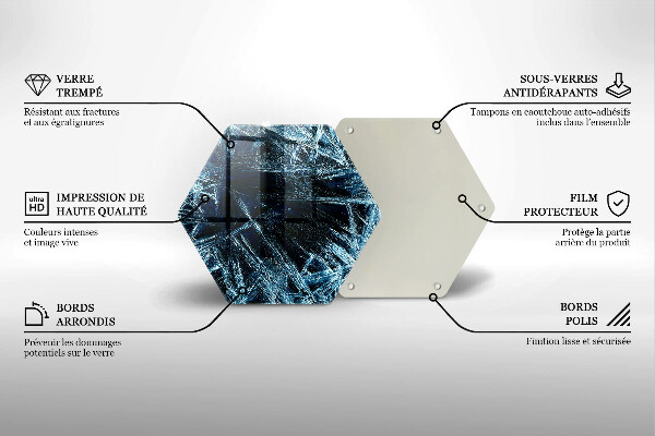 Kuchynská doska zo skla Štruktúra ostrého ľadu