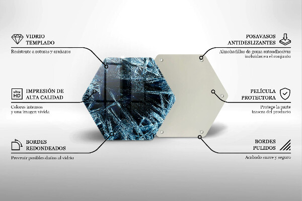 Kuchynská doska zo skla Štruktúra ostrého ľadu