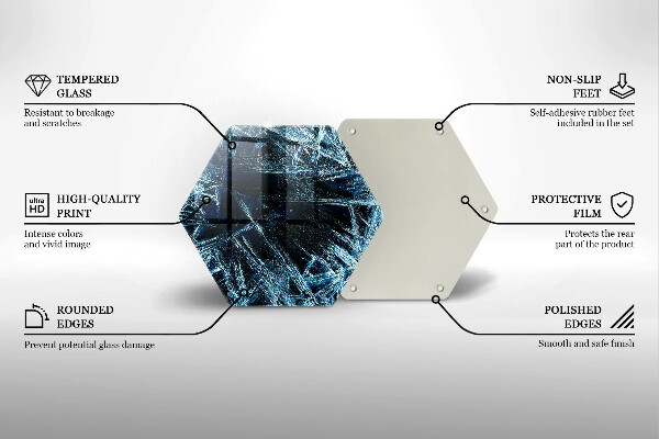 Kuchynská doska zo skla Štruktúra ostrého ľadu