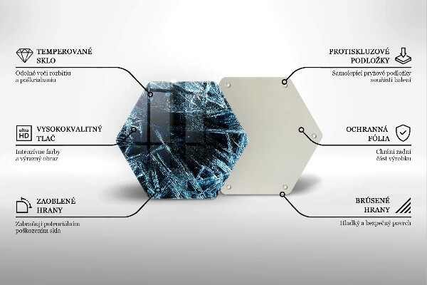 Kuchynská doska zo skla Štruktúra ostrého ľadu