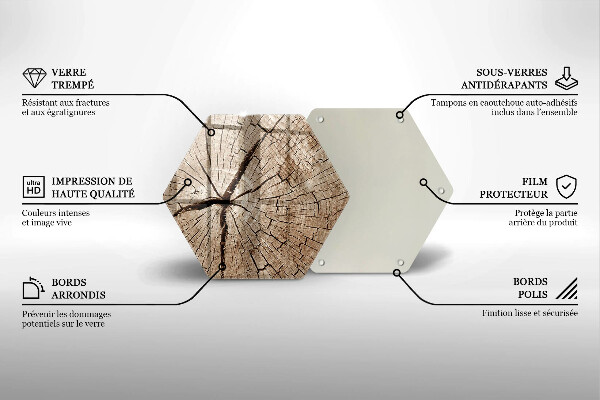 Kuchynská doska zo skla Prierez stromom
