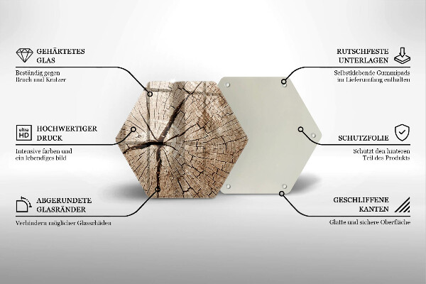 Kuchynská doska zo skla Prierez stromom