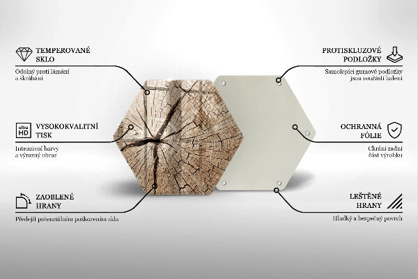 Kuchynská doska zo skla Prierez stromom
