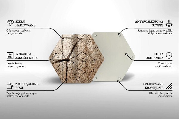 Kuchynská doska zo skla Prierez stromom