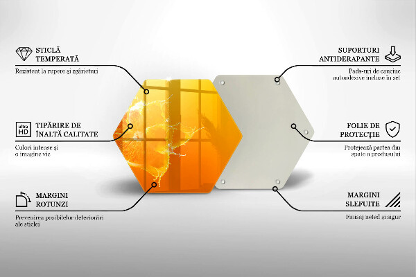Kuchynská doska veľká zo skla Šťavnaté oranžové ovocie