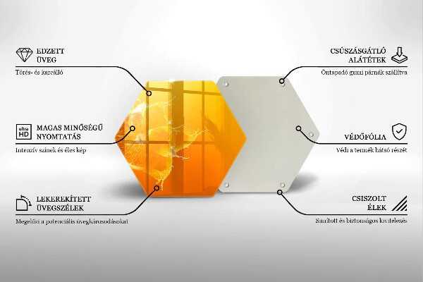 Kuchynská doska veľká zo skla Šťavnaté oranžové ovocie