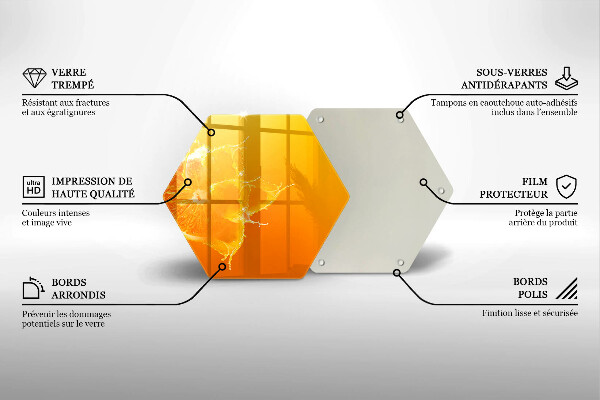 Kuchynská doska veľká zo skla Šťavnaté oranžové ovocie