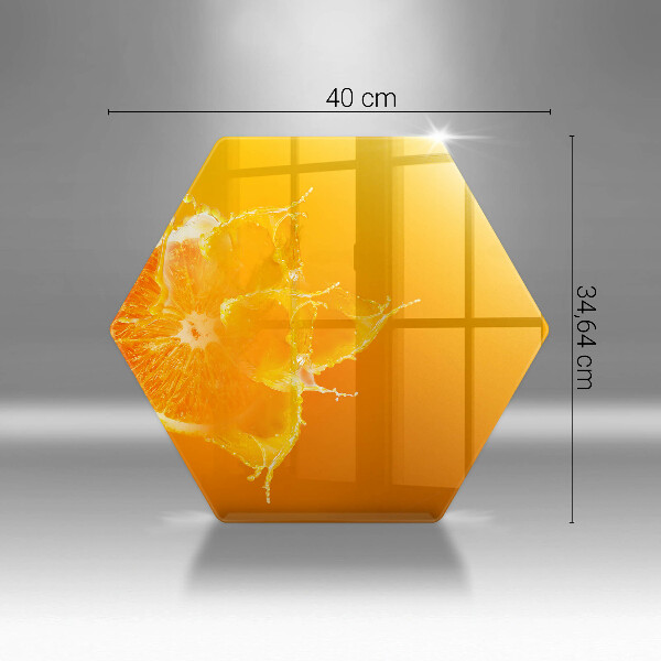 Kuchynská doska veľká zo skla Šťavnaté oranžové ovocie