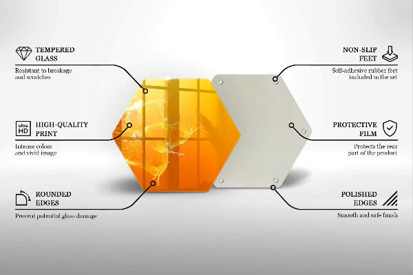Kuchynská doska veľká zo skla Šťavnaté oranžové ovocie