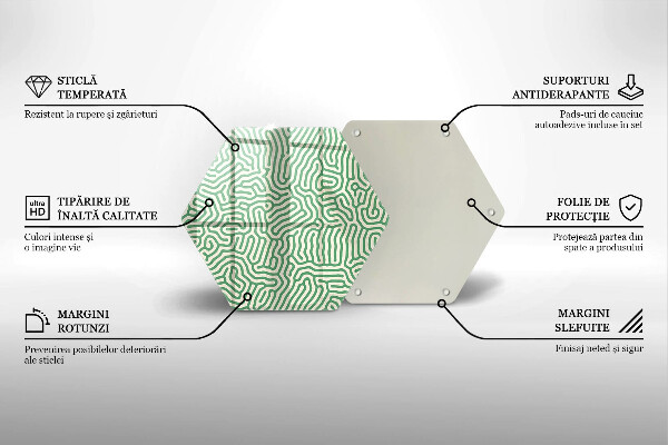 Kuchynská doska veľká zo skla Abstraktné línie