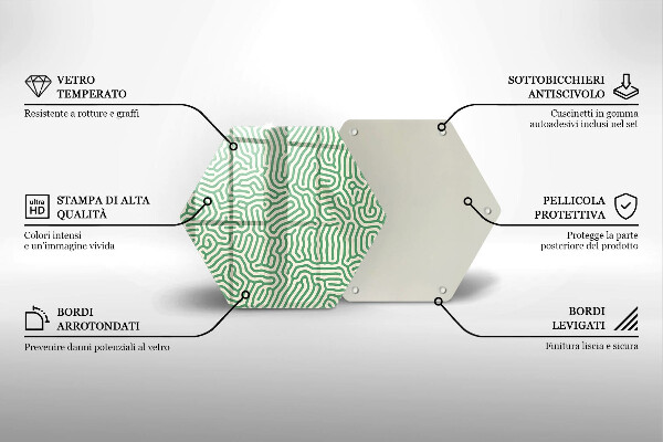 Kuchynská doska veľká zo skla Abstraktné línie