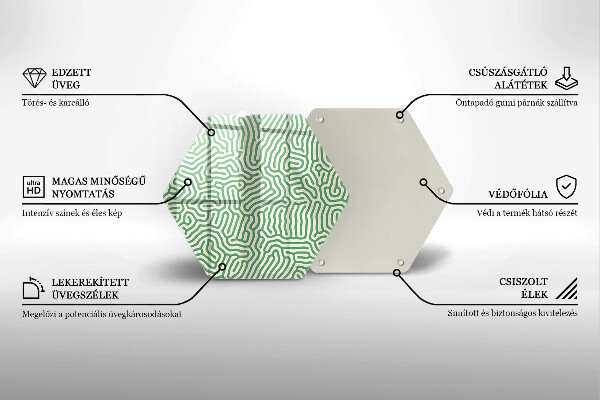 Kuchynská doska veľká zo skla Abstraktné línie