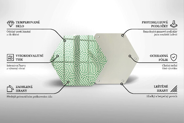 Kuchynská doska veľká zo skla Abstraktné línie