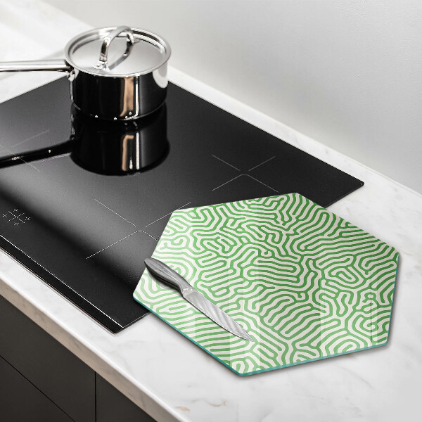 Kuchynská doska veľká zo skla Abstraktné línie