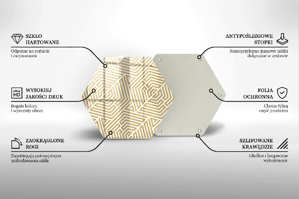 Kuchynská doska veľká zo skla Geometrické čiary