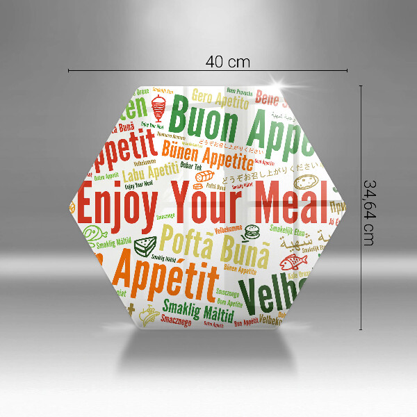Kuchynská doska zo skla Titulky Jazyky dobrej chuti