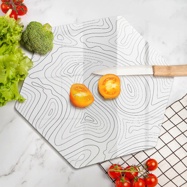 Kuchynská doska veľká zo skla Abstraktné tvary