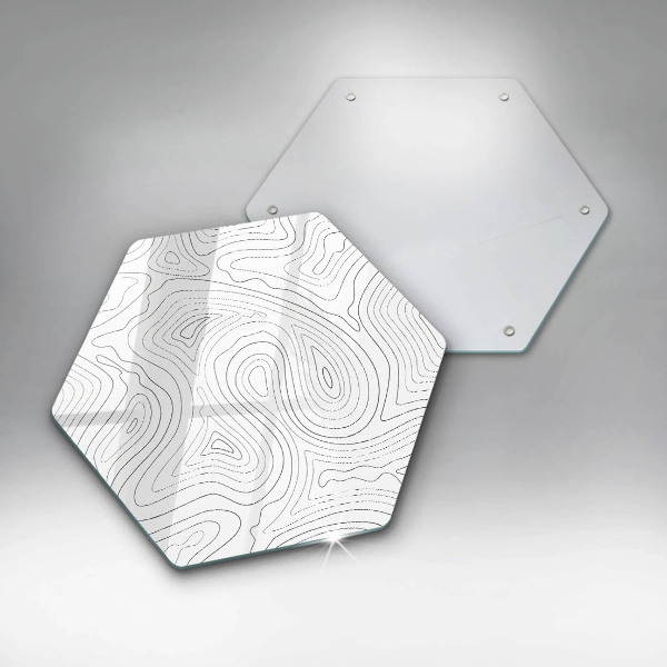 Kuchynská doska veľká zo skla Abstraktné tvary