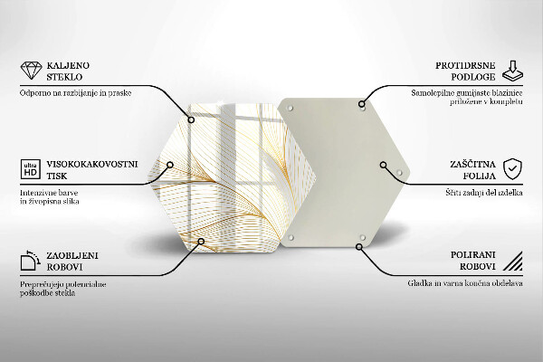 Kuchynská doska veľká zo skla Vzor moderných línií