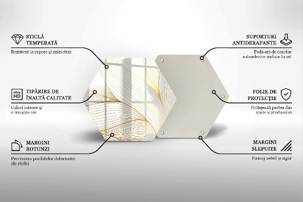 Kuchynská doska veľká zo skla Vzor moderných línií