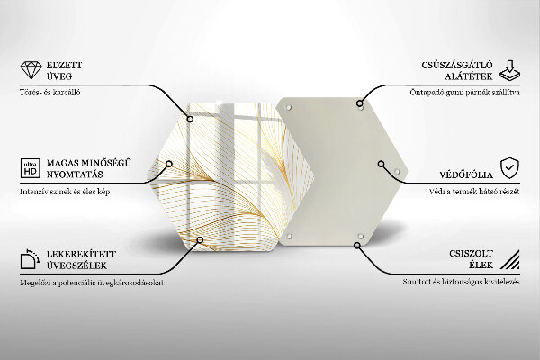 Kuchynská doska veľká zo skla Vzor moderných línií