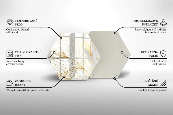 Kuchynská doska veľká zo skla Vzor moderných línií