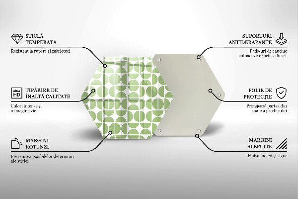 Kuchynská doska veľká zo skla Vzor boho tvarov