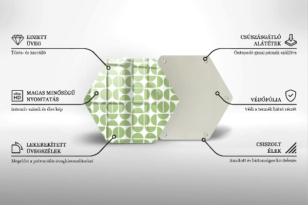 Kuchynská doska veľká zo skla Vzor boho tvarov