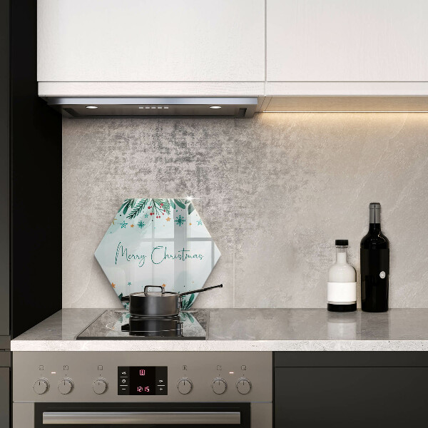 Kuchynská doska veľká zo skla Veselé Merry Christmas