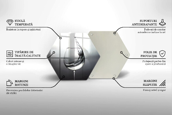 Kuchynská doska zo skla Pohár vody
