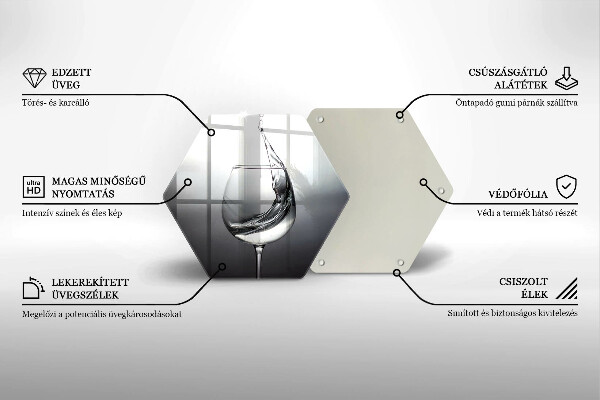 Kuchynská doska zo skla Pohár vody