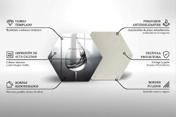 Kuchynská doska zo skla Pohár vody