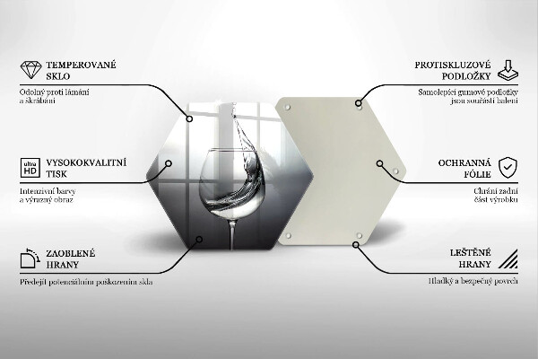 Kuchynská doska zo skla Pohár vody