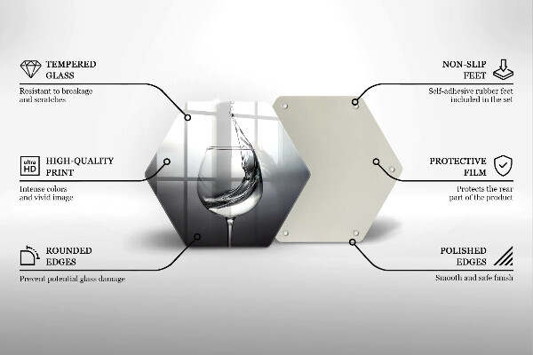Kuchynská doska zo skla Pohár vody
