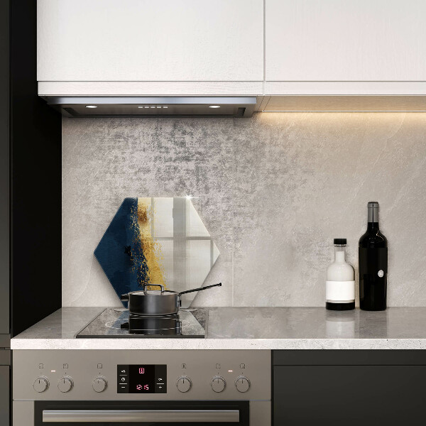 Kuchynská doska veľká zo skla Zlatá abstrakcia