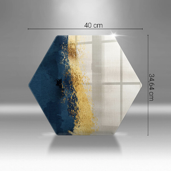 Kuchynská doska veľká zo skla Zlatá abstrakcia